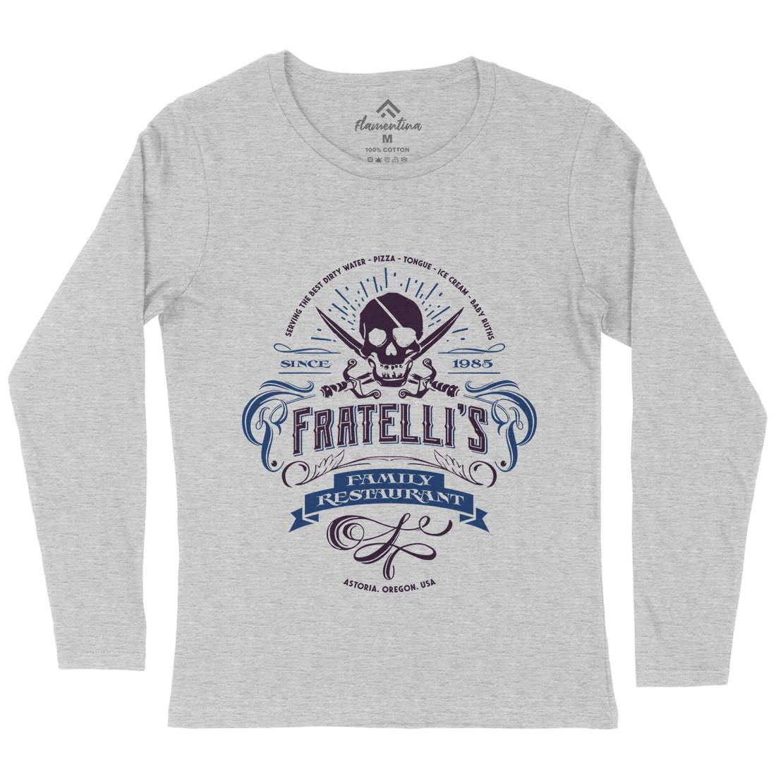 Fratellis Restaurant Womens Long Sleeve T-Shirt Horror D157