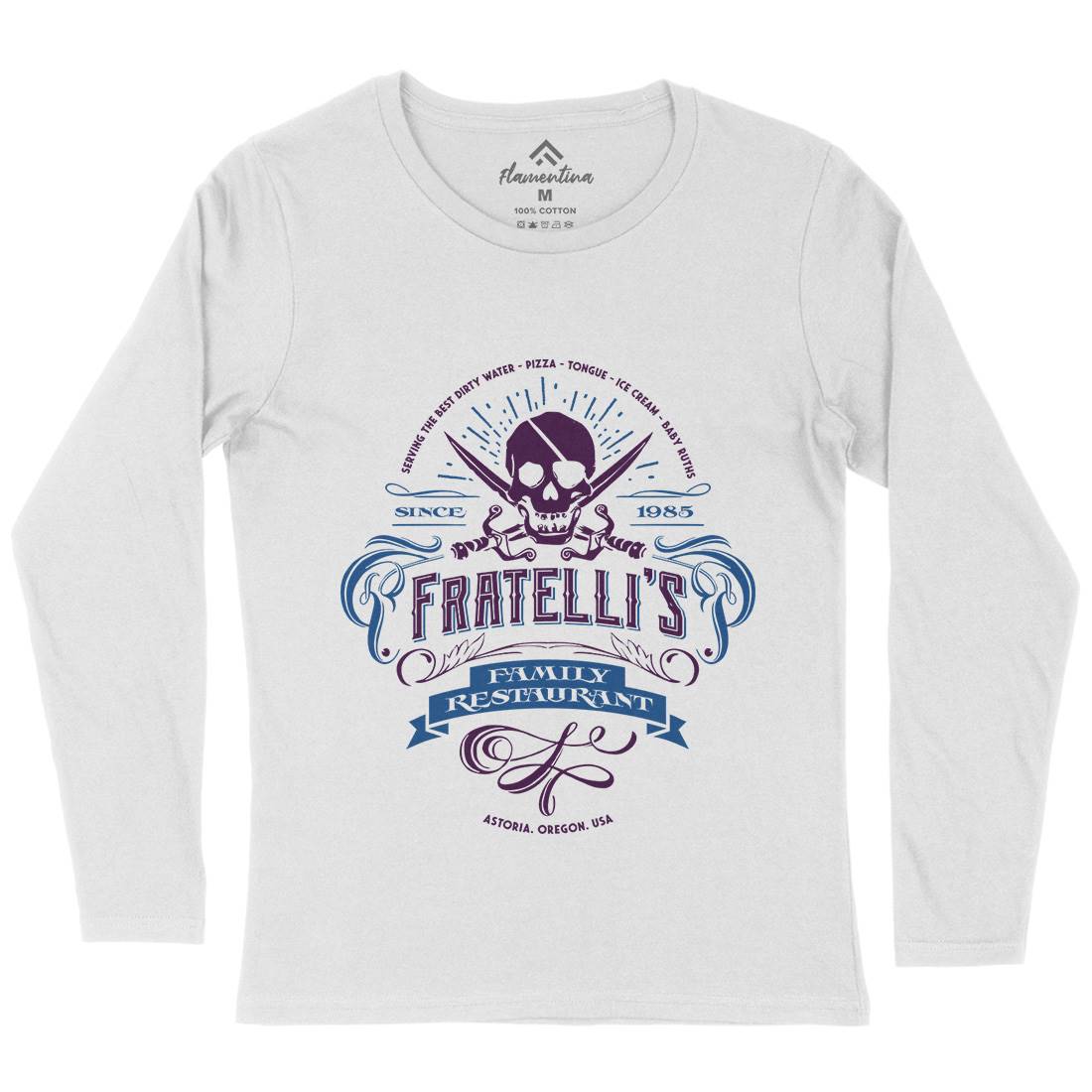 Fratellis Restaurant Womens Long Sleeve T-Shirt Horror D157