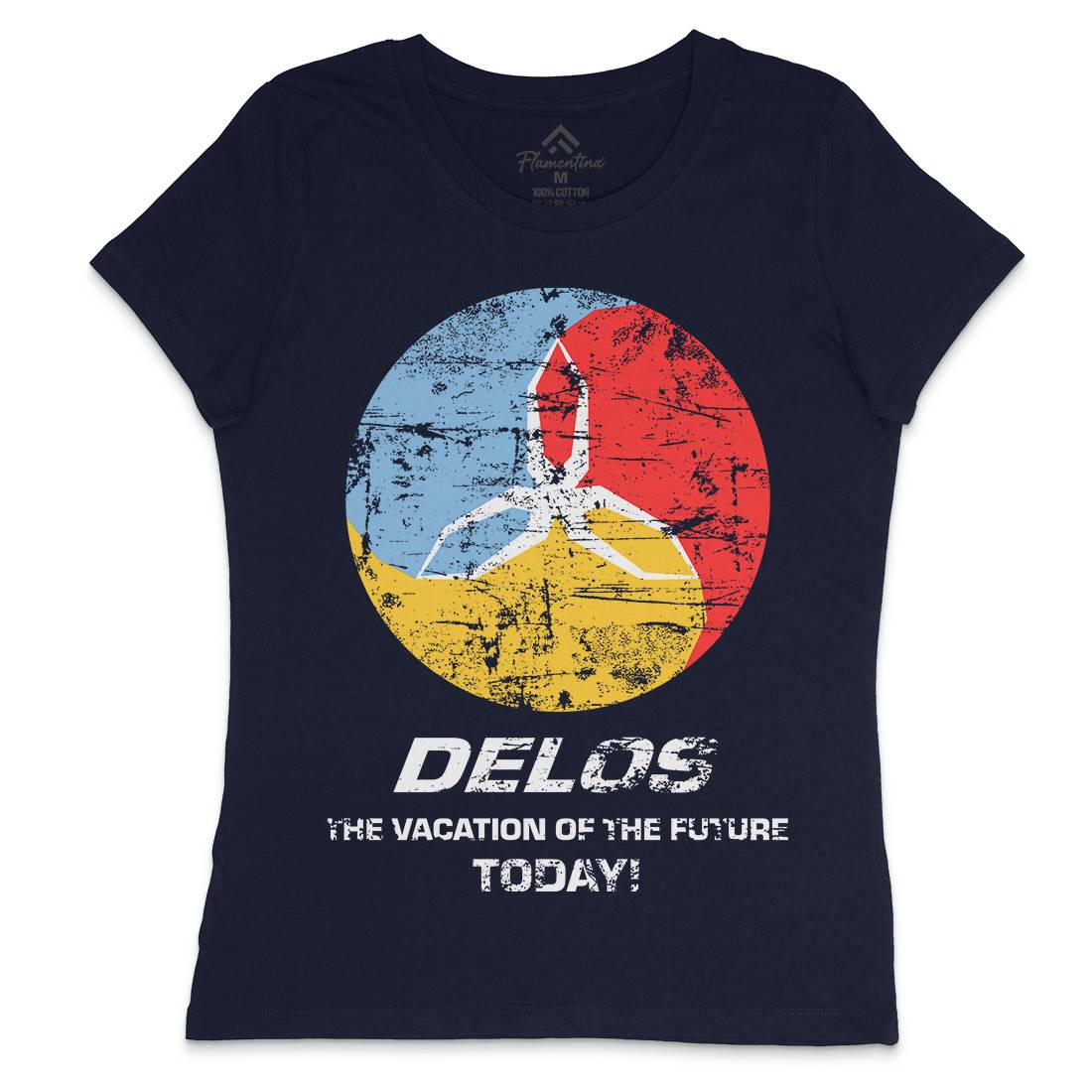 Delos Womens Crew Neck T-Shirt Space D158