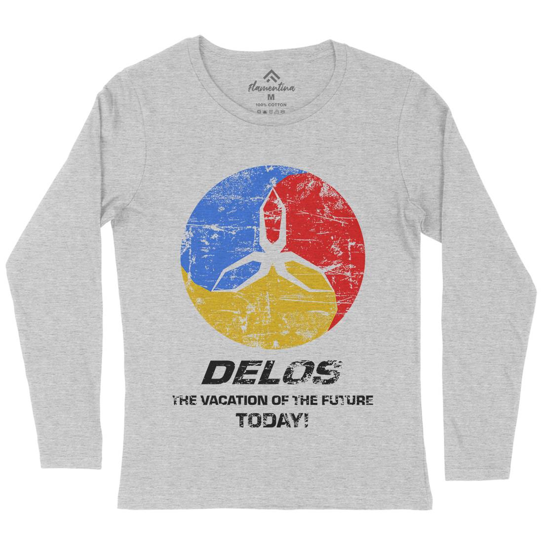 Delos Womens Long Sleeve T-Shirt Space D158