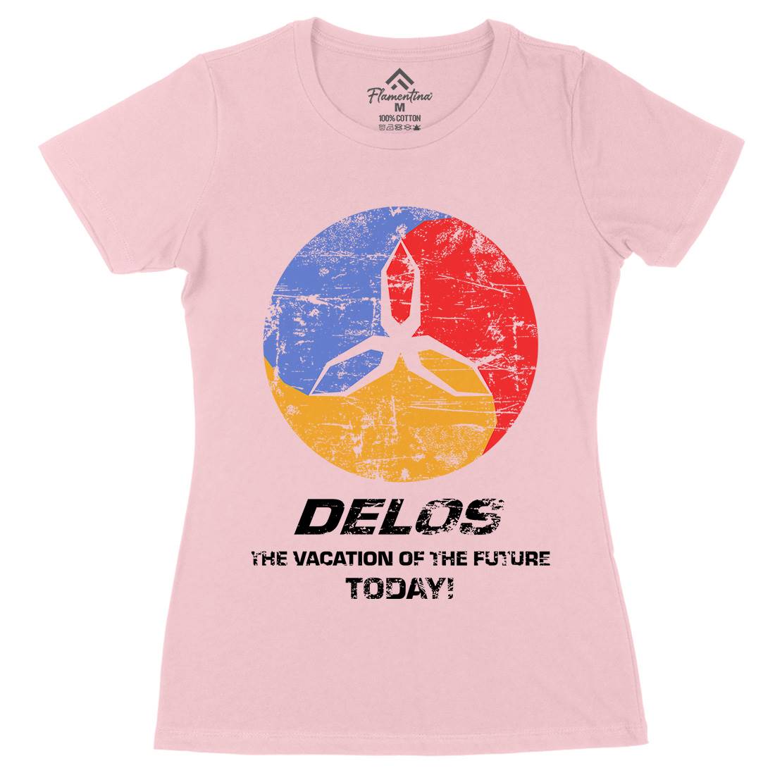 Delos Womens Organic Crew Neck T-Shirt Space D158