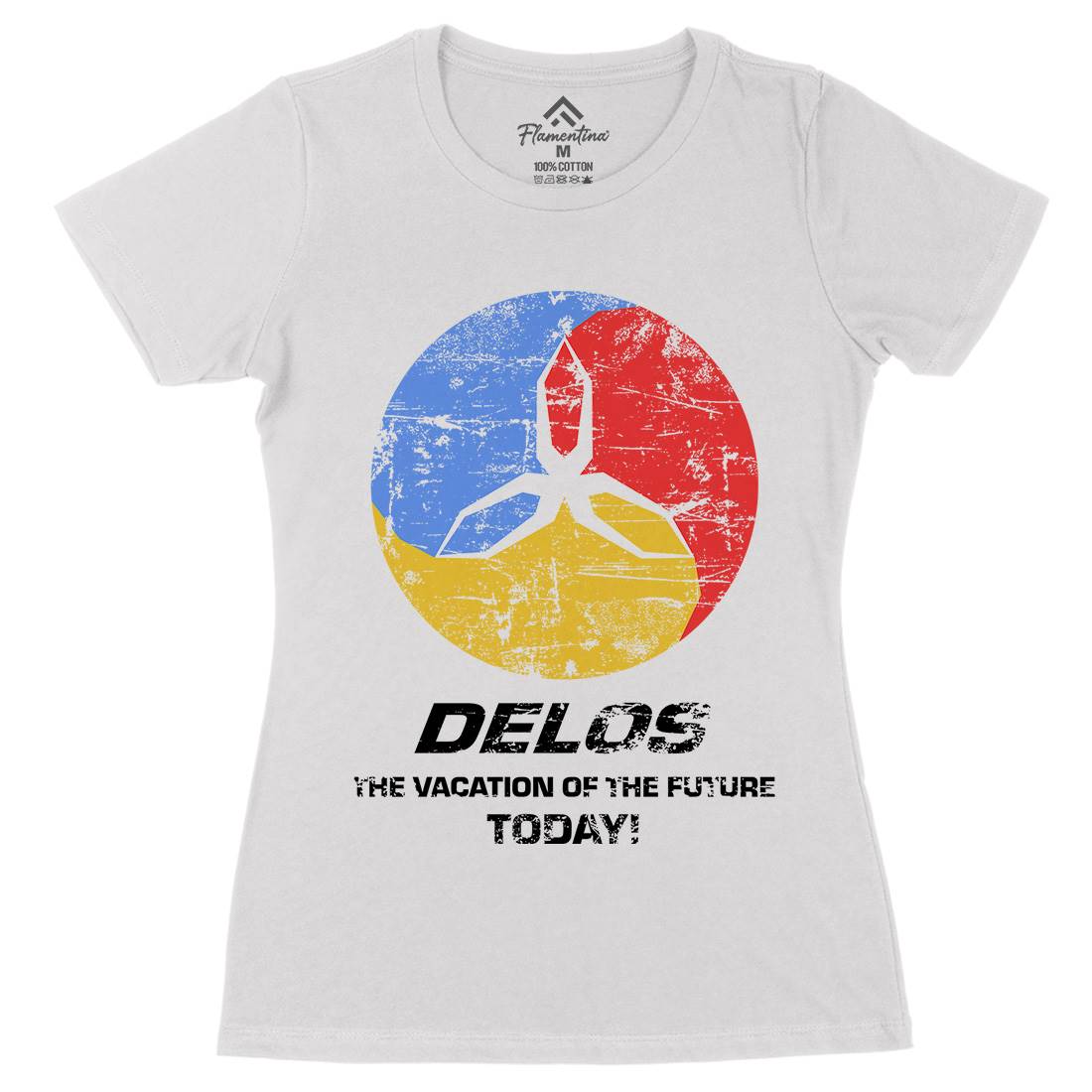 Delos Womens Organic Crew Neck T-Shirt Space D158