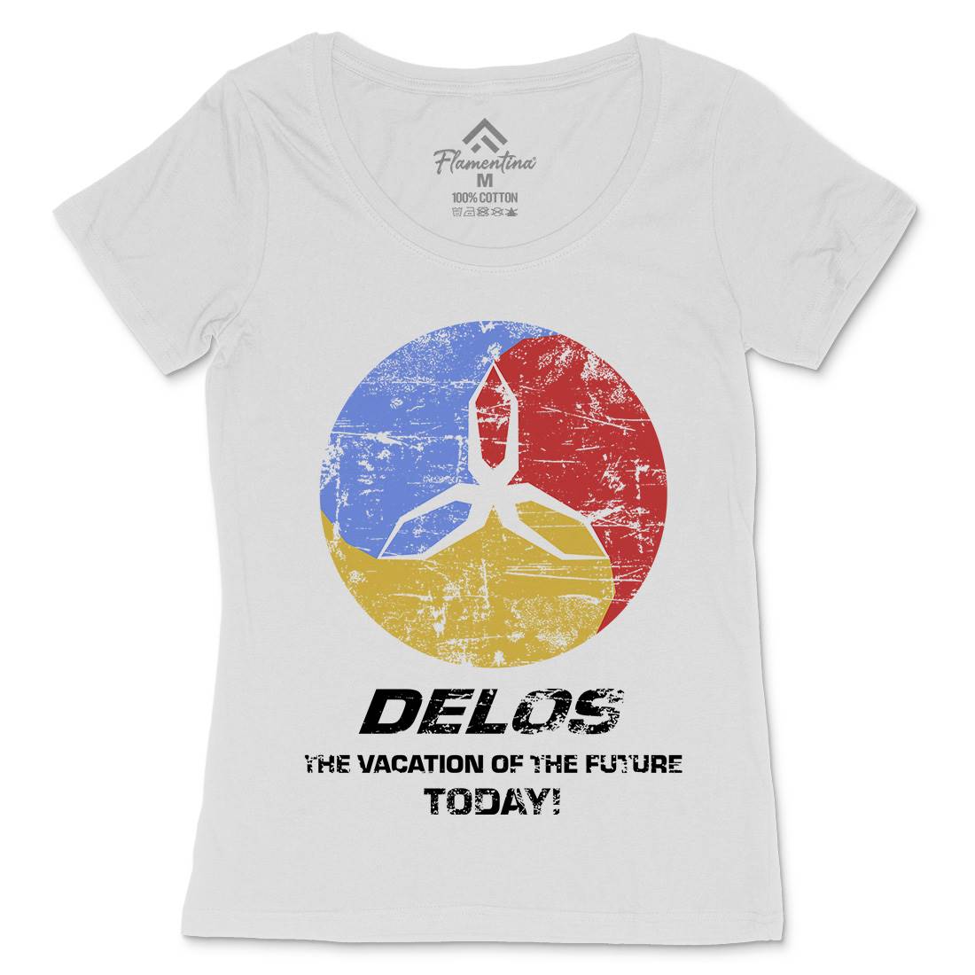 Delos Womens Scoop Neck T-Shirt Space D158