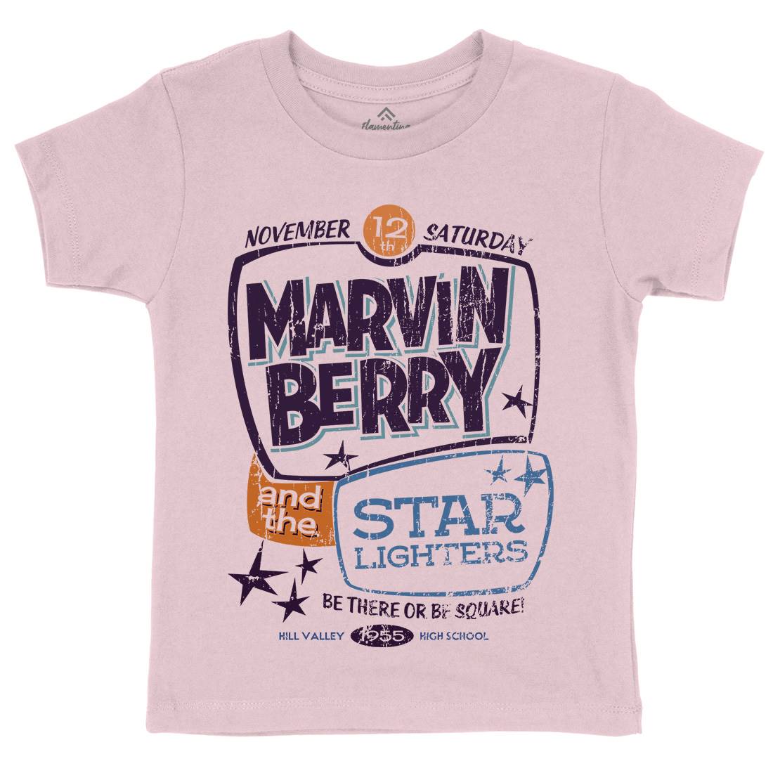 Marvin Berry And The Starlighters Kids Organic Crew Neck T-Shirt Music D159