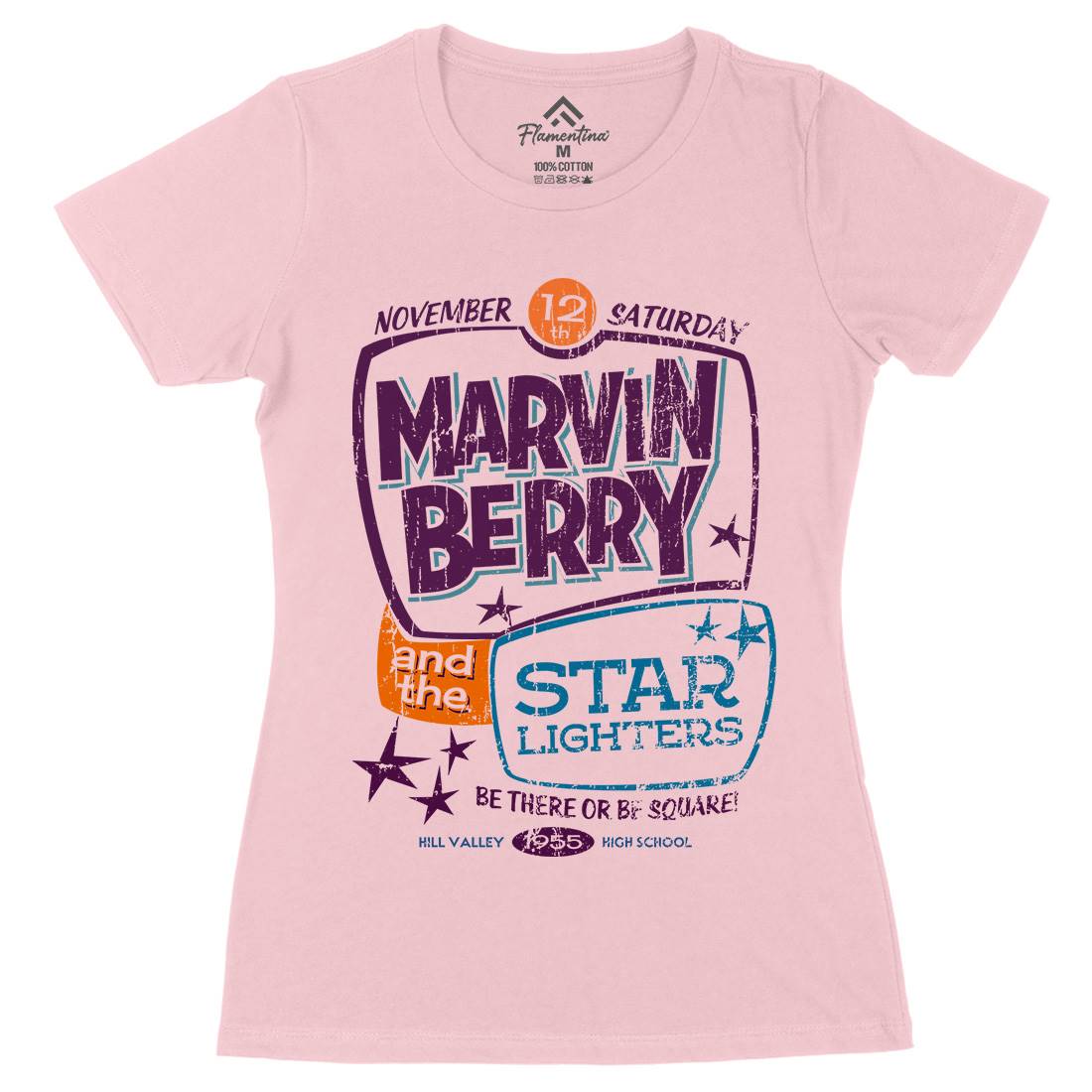 Marvin Berry And The Starlighters Womens Organic Crew Neck T-Shirt Music D159