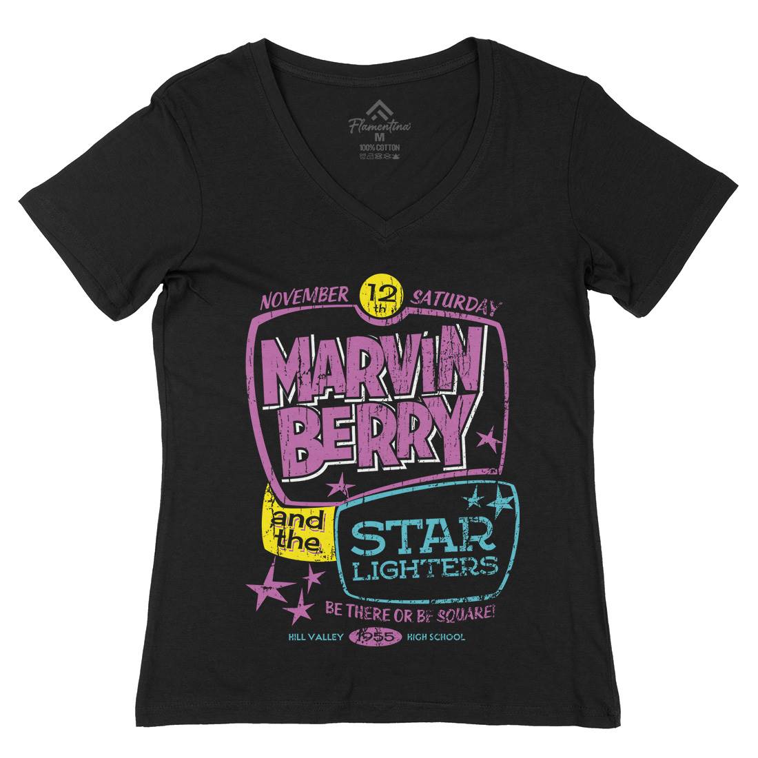 Marvin Berry And The Starlighters Womens Organic V-Neck T-Shirt Music D159