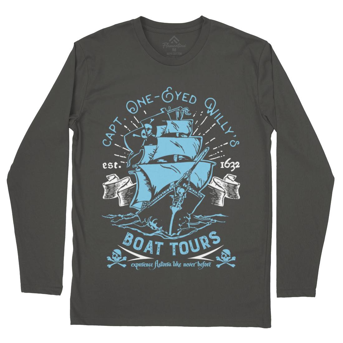 One-Eyed Willys Boat Tours Mens Long Sleeve T-Shirt Horror D160