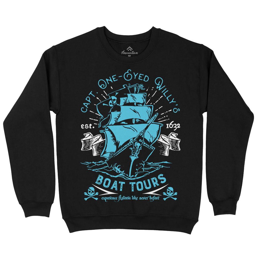 One-Eyed Willys Boat Tours Mens Crew Neck Sweatshirt Horror D160