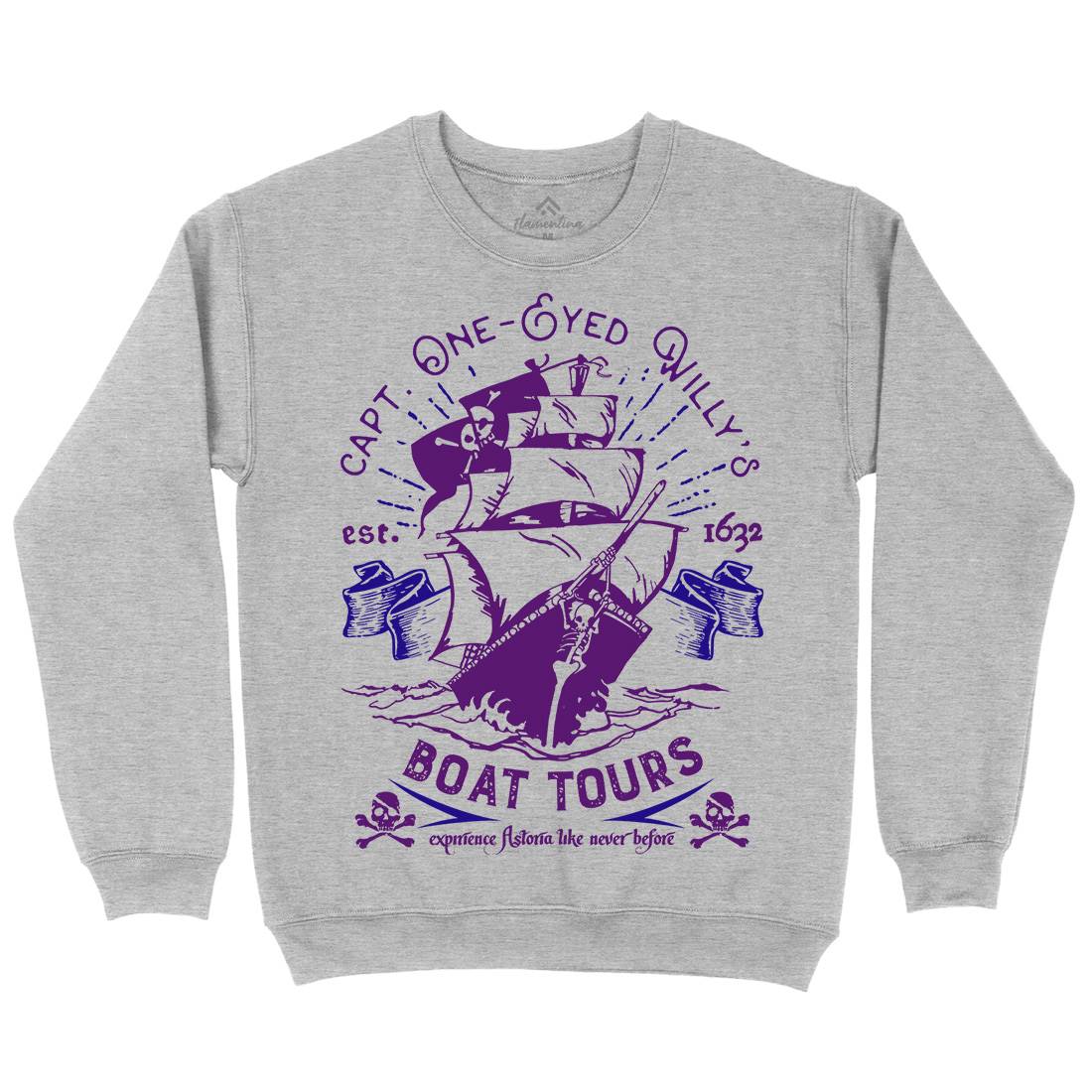 One-Eyed Willys Boat Tours Mens Crew Neck Sweatshirt Horror D160