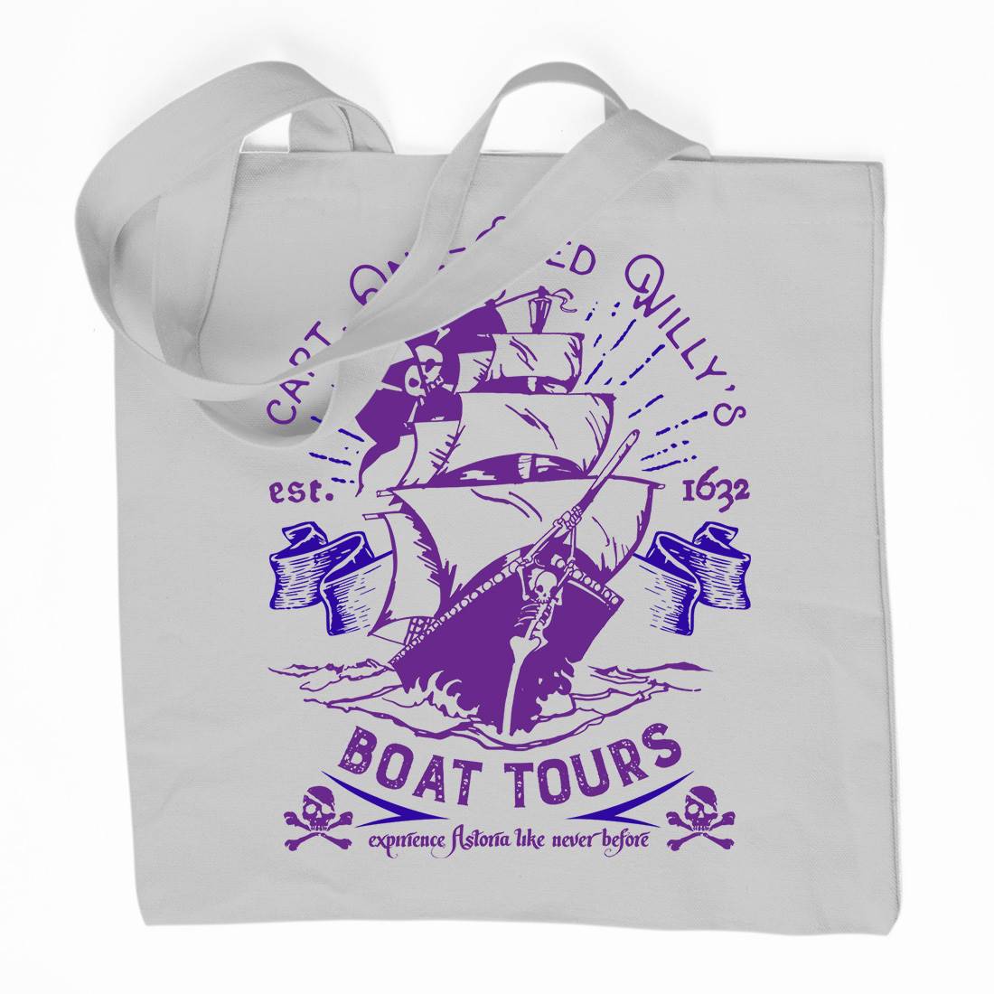 One-Eyed Willys Boat Tours Organic Premium Cotton Tote Bag Horror D160