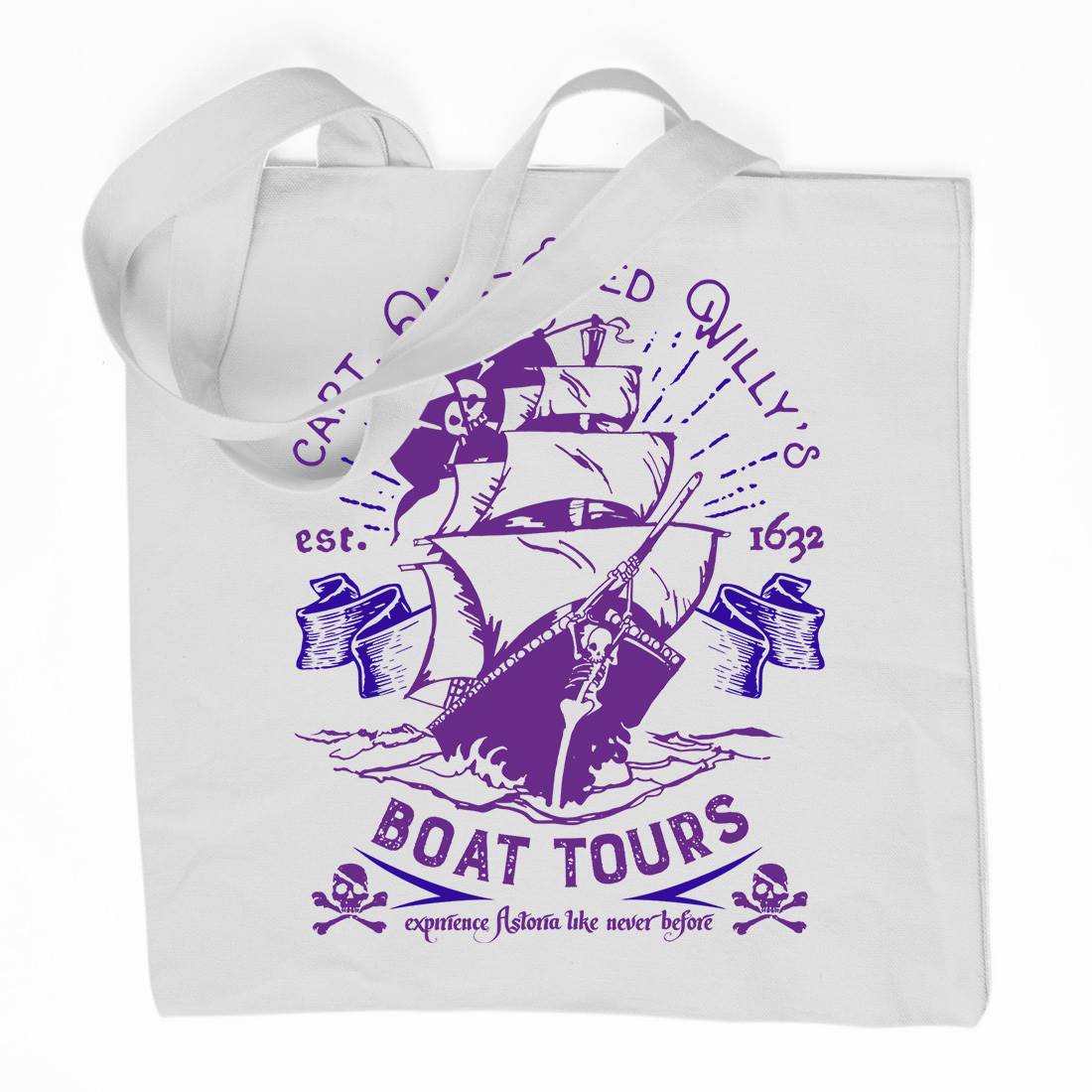 One-Eyed Willys Boat Tours Organic Premium Cotton Tote Bag Horror D160