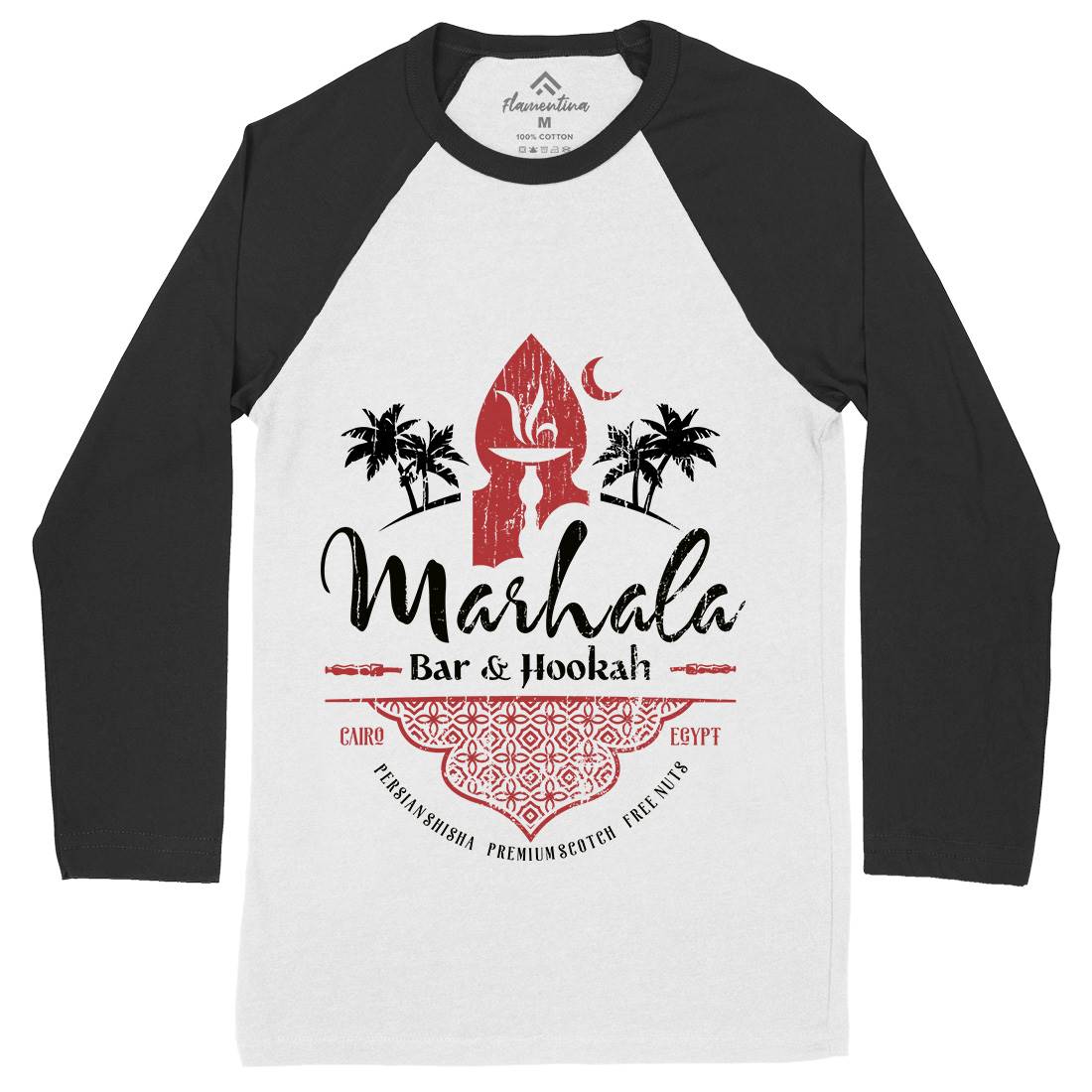 Marhala Bar Mens Long Sleeve Baseball T-Shirt Drinks D161