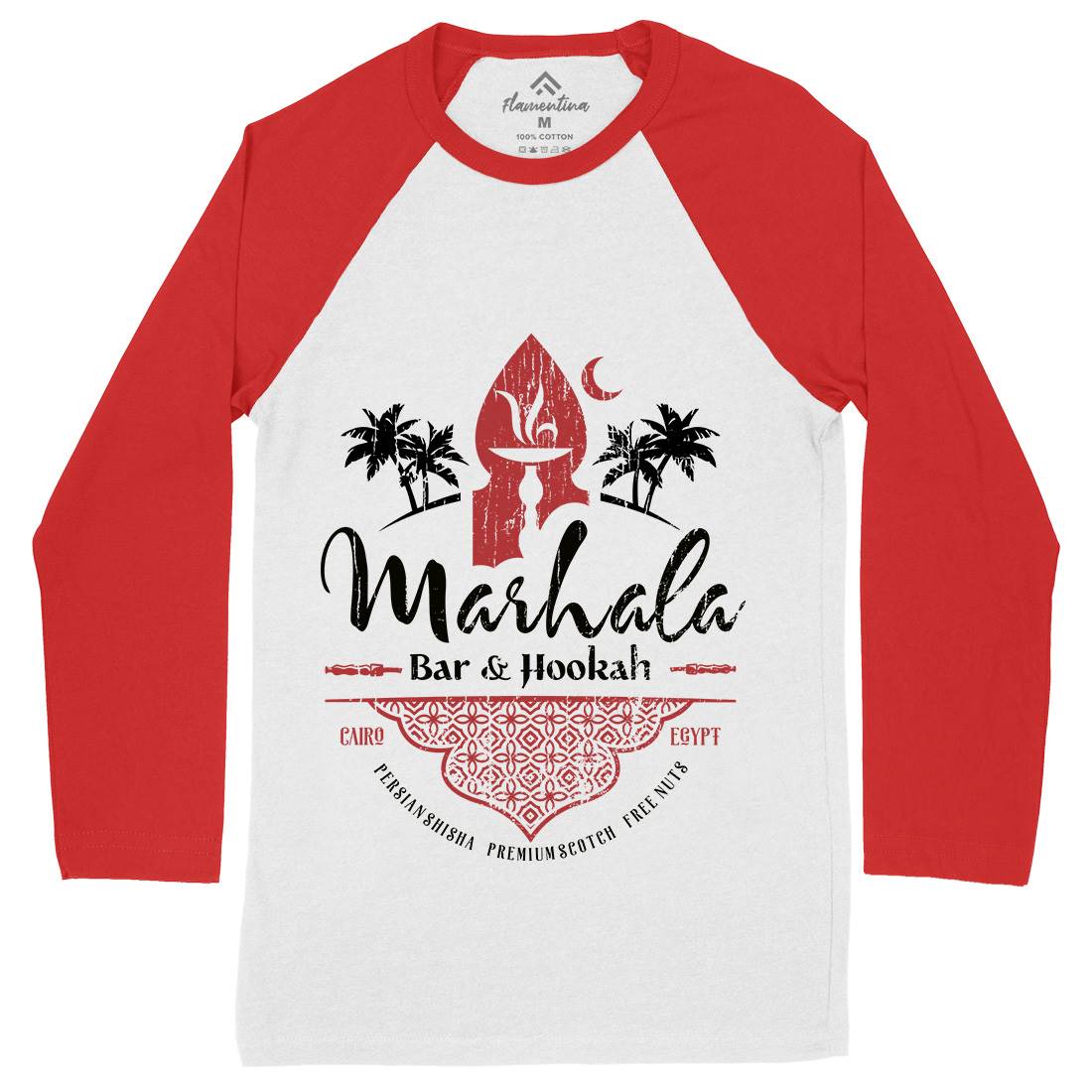 Marhala Bar Mens Long Sleeve Baseball T-Shirt Drinks D161
