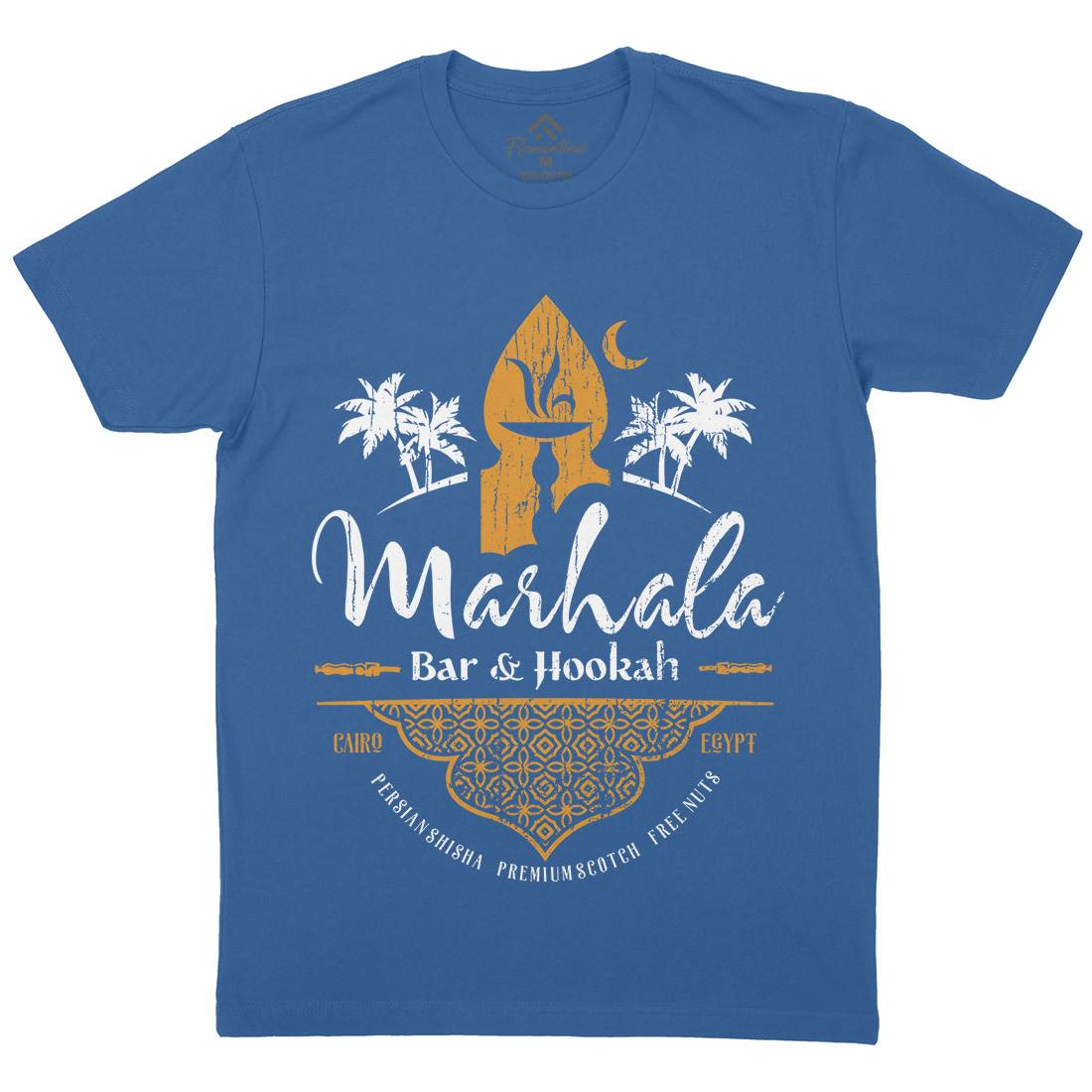 Marhala Bar Mens Organic Crew Neck T-Shirt Drinks D161
