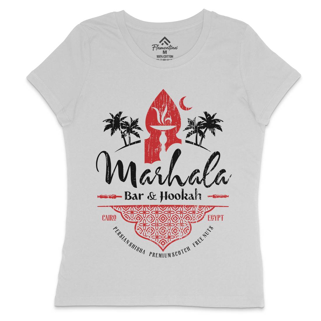 Marhala Bar Womens Crew Neck T-Shirt Drinks D161
