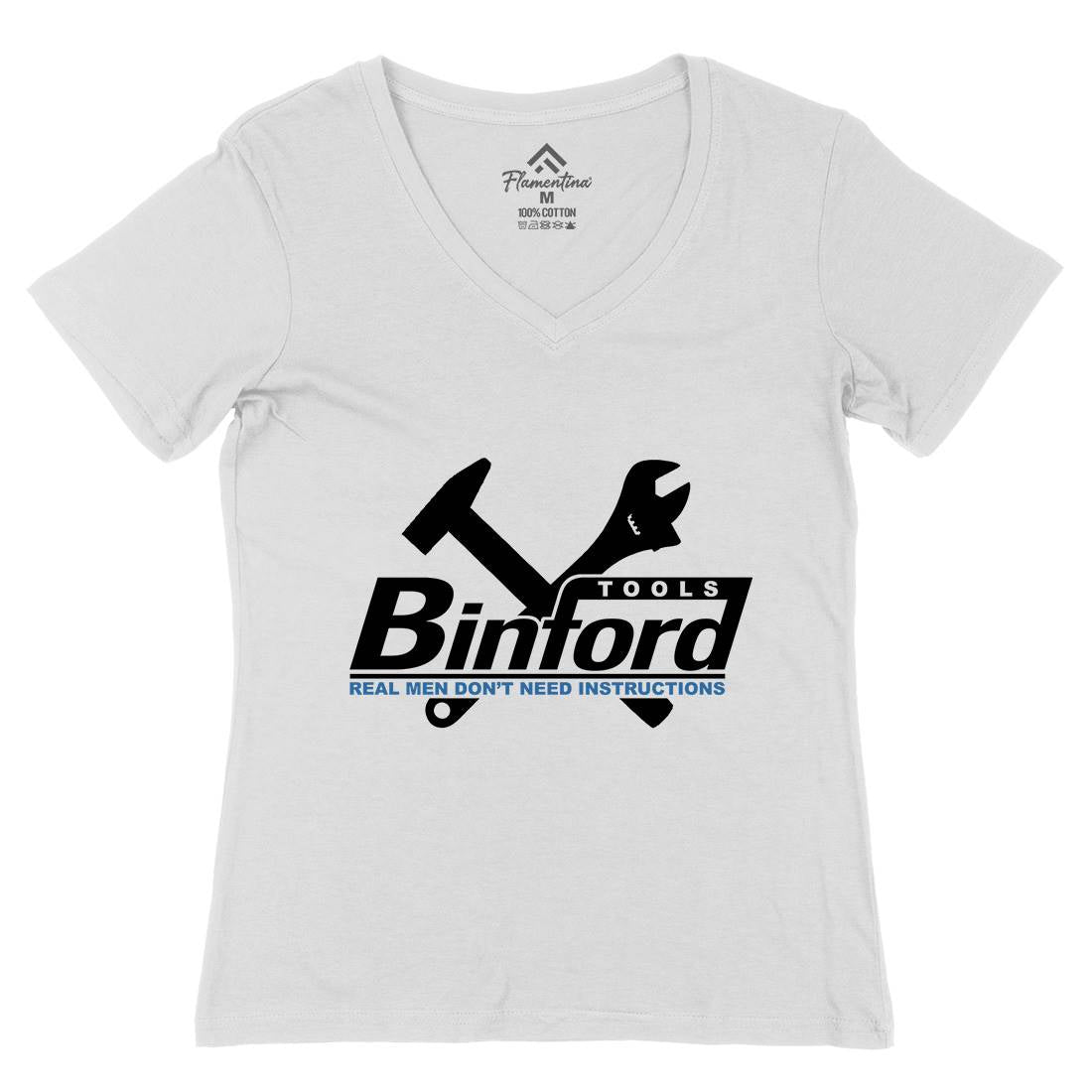 Binford Tools Womens Organic V-Neck T-Shirt Work D162