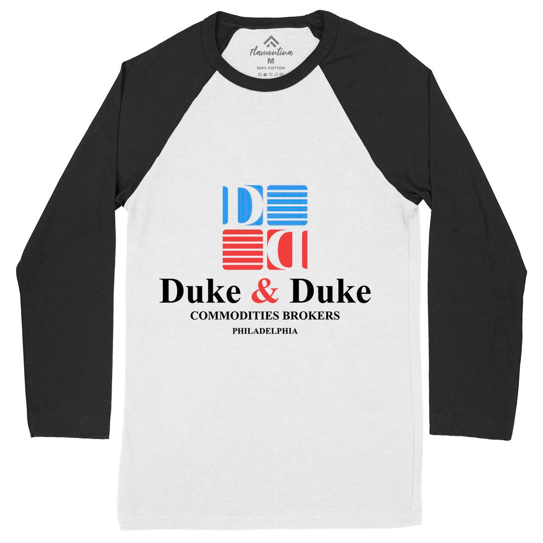 Duke And Duke Mens Long Sleeve Baseball T-Shirt Retro D163