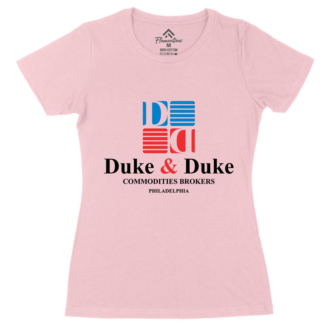 Duke And Duke Womens Organic Crew Neck T-Shirt Retro D163