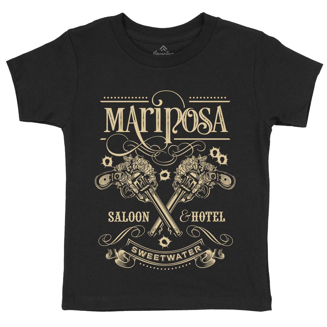 Mariposa Saloon Kids Crew Neck T-Shirt Drinks D164