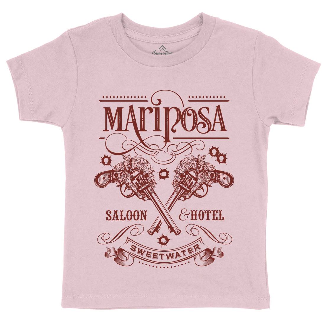 Mariposa Saloon Kids Crew Neck T-Shirt Drinks D164
