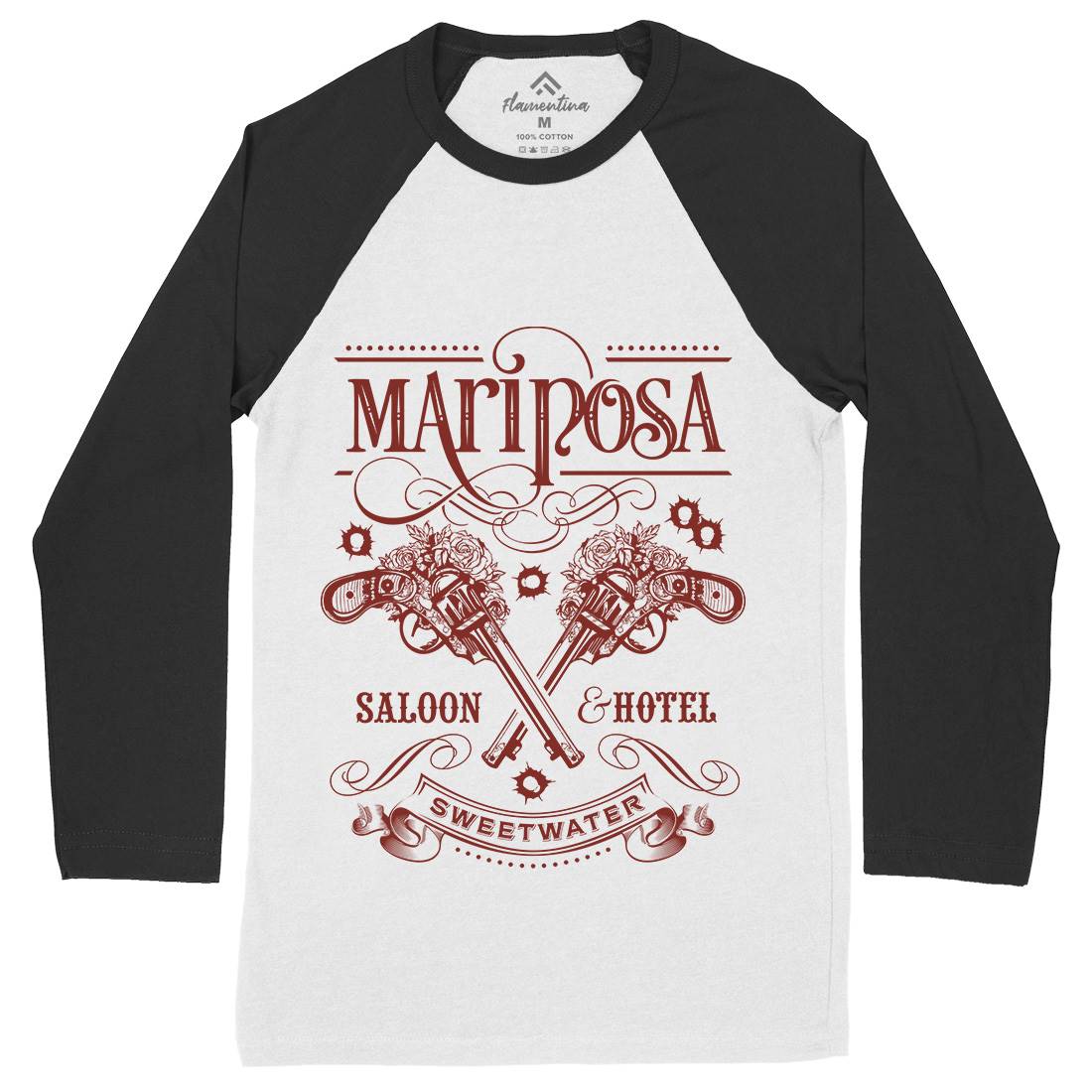 Mariposa Saloon Mens Long Sleeve Baseball T-Shirt Drinks D164