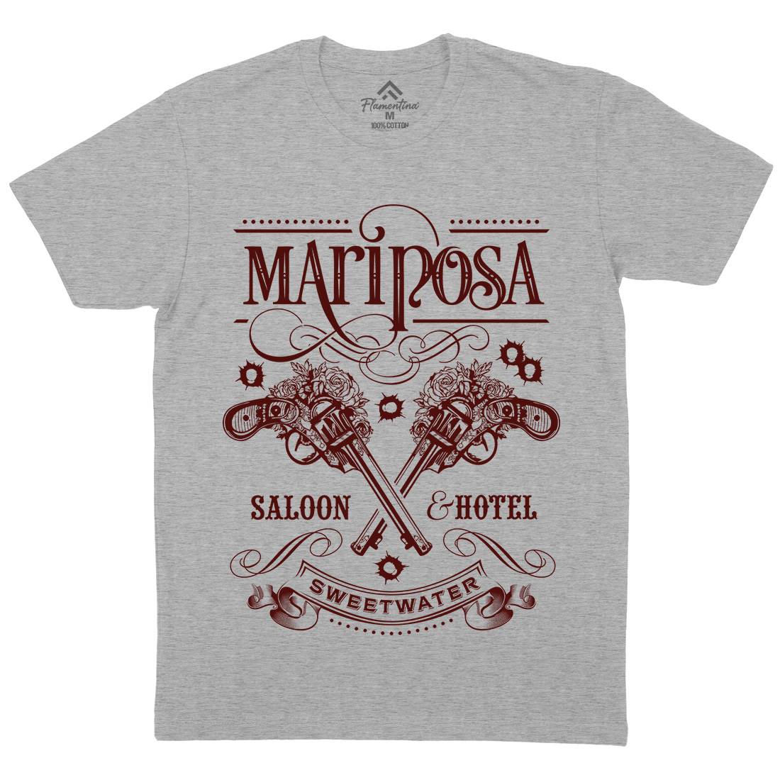 Mariposa Saloon Mens Crew Neck T-Shirt Drinks D164