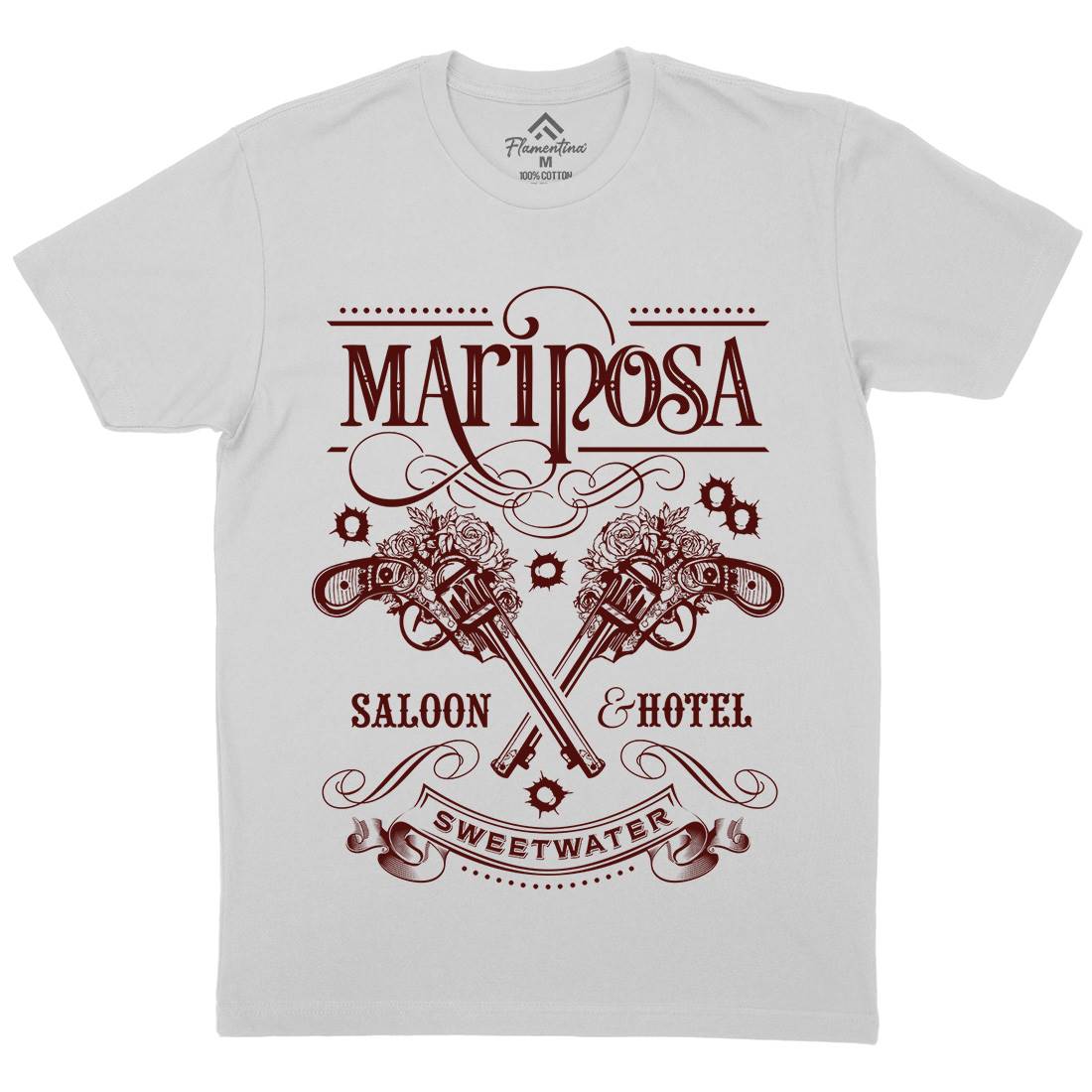 Mariposa Saloon Mens Crew Neck T-Shirt Drinks D164