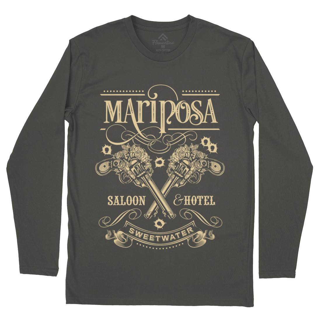 Mariposa Saloon Mens Long Sleeve T-Shirt Drinks D164