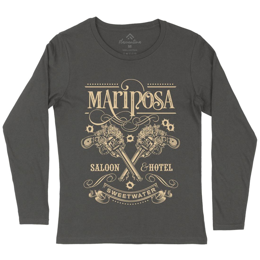 Mariposa Saloon Womens Long Sleeve T-Shirt Drinks D164