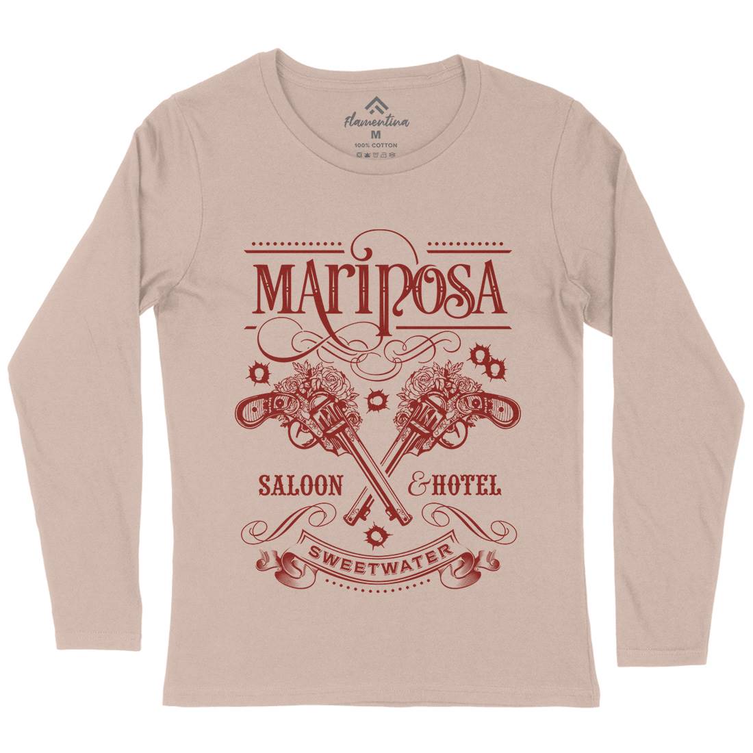 Mariposa Saloon Womens Long Sleeve T-Shirt Drinks D164