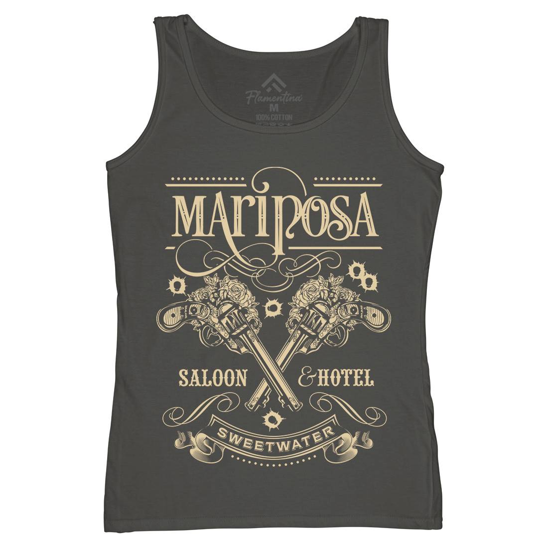 Mariposa Saloon Womens Organic Tank Top Vest Drinks D164