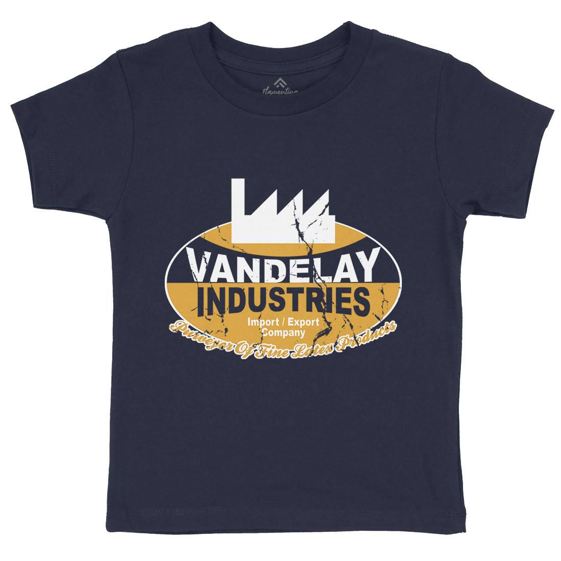 Vandelay Industries Kids Crew Neck T-Shirt Retro D165