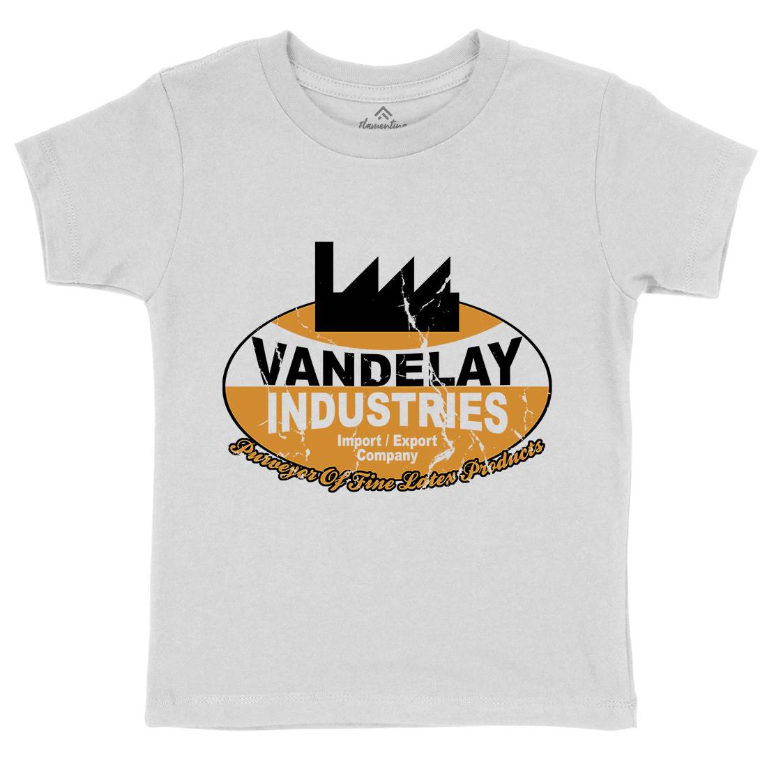 Vandelay Industries Kids Organic Crew Neck T-Shirt Retro D165