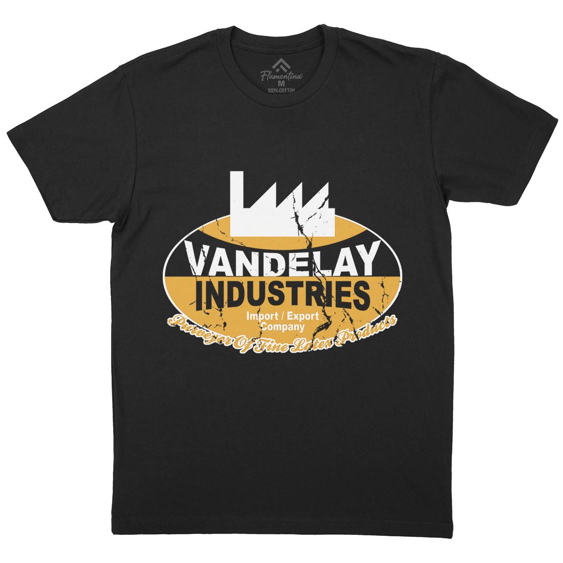 Vandelay Industries Mens Organic Crew Neck T-Shirt Retro D165