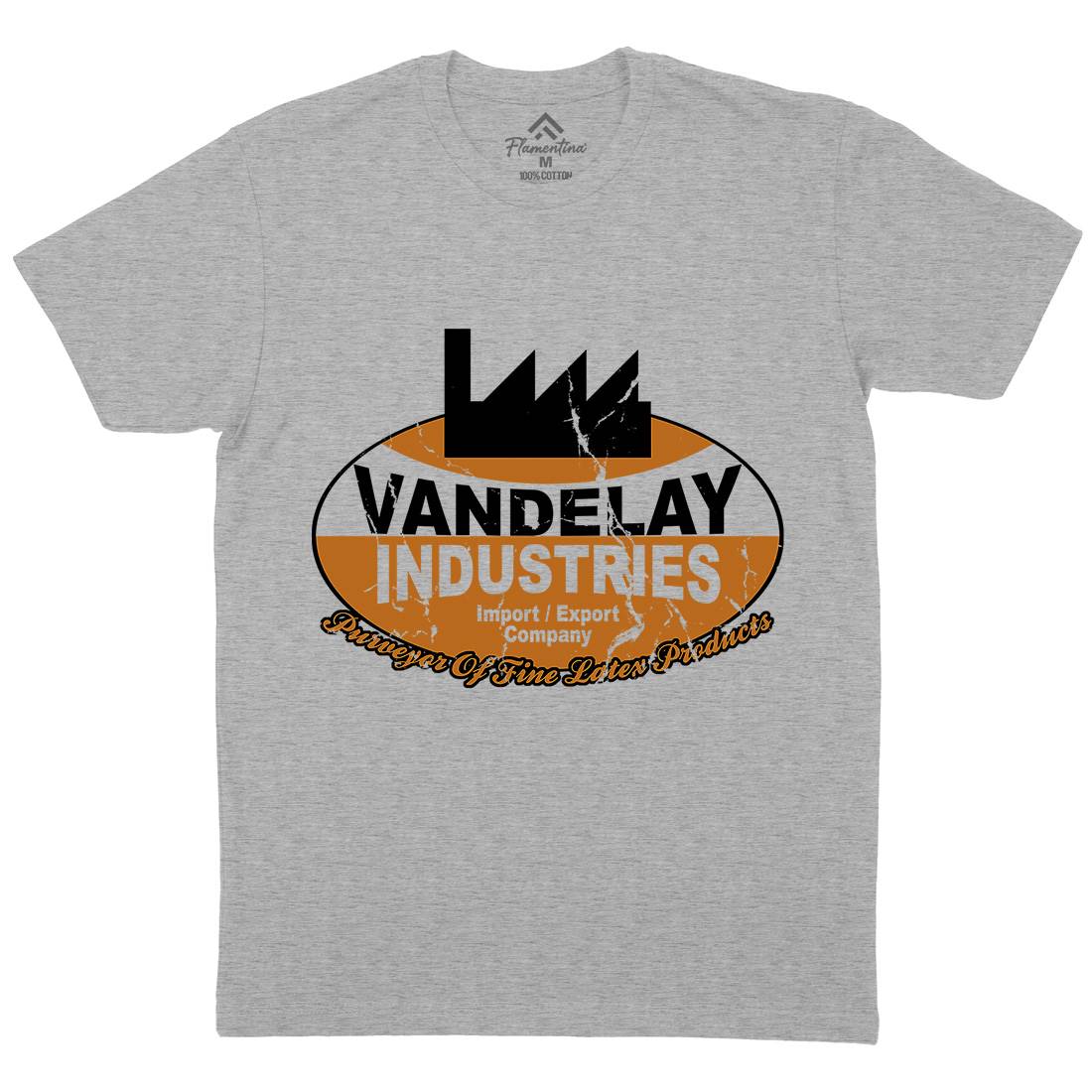 Vandelay Industries Mens Organic Crew Neck T-Shirt Retro D165