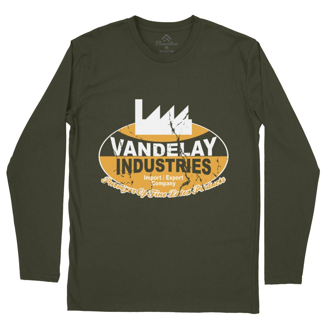 Vandelay Industries Mens Long Sleeve T-Shirt Retro D165