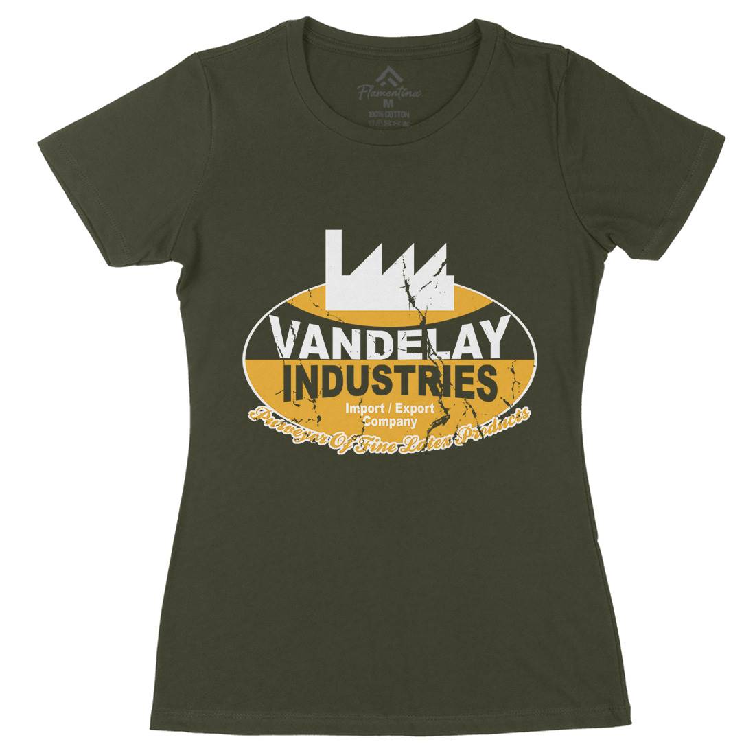 Vandelay Industries Womens Organic Crew Neck T-Shirt Retro D165