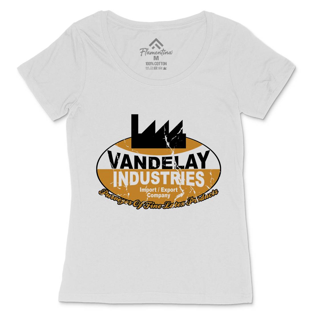 Vandelay Industries Womens Scoop Neck T-Shirt Retro D165