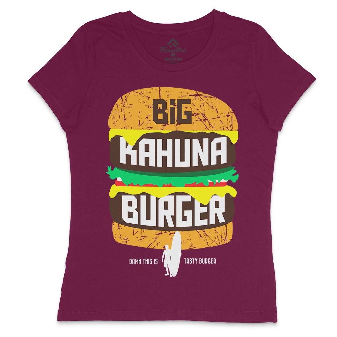 Big Kahuna Burger Womens Crew Neck T-Shirt Food D166