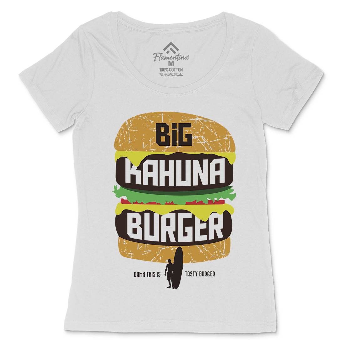 Big Kahuna Burger Womens Scoop Neck T-Shirt Food D166