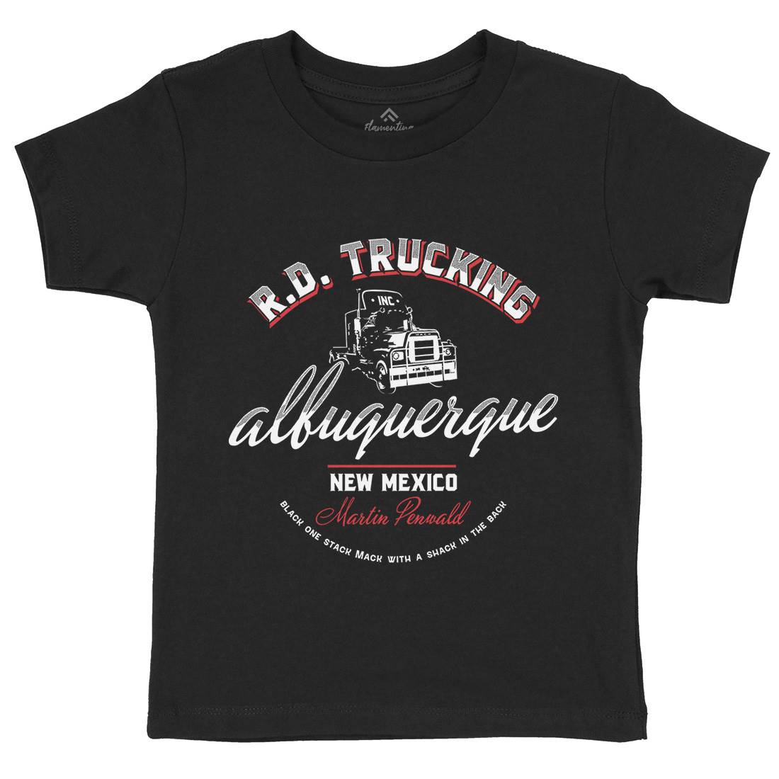 Rd Trucking Kids Organic Crew Neck T-Shirt Vehicles D167