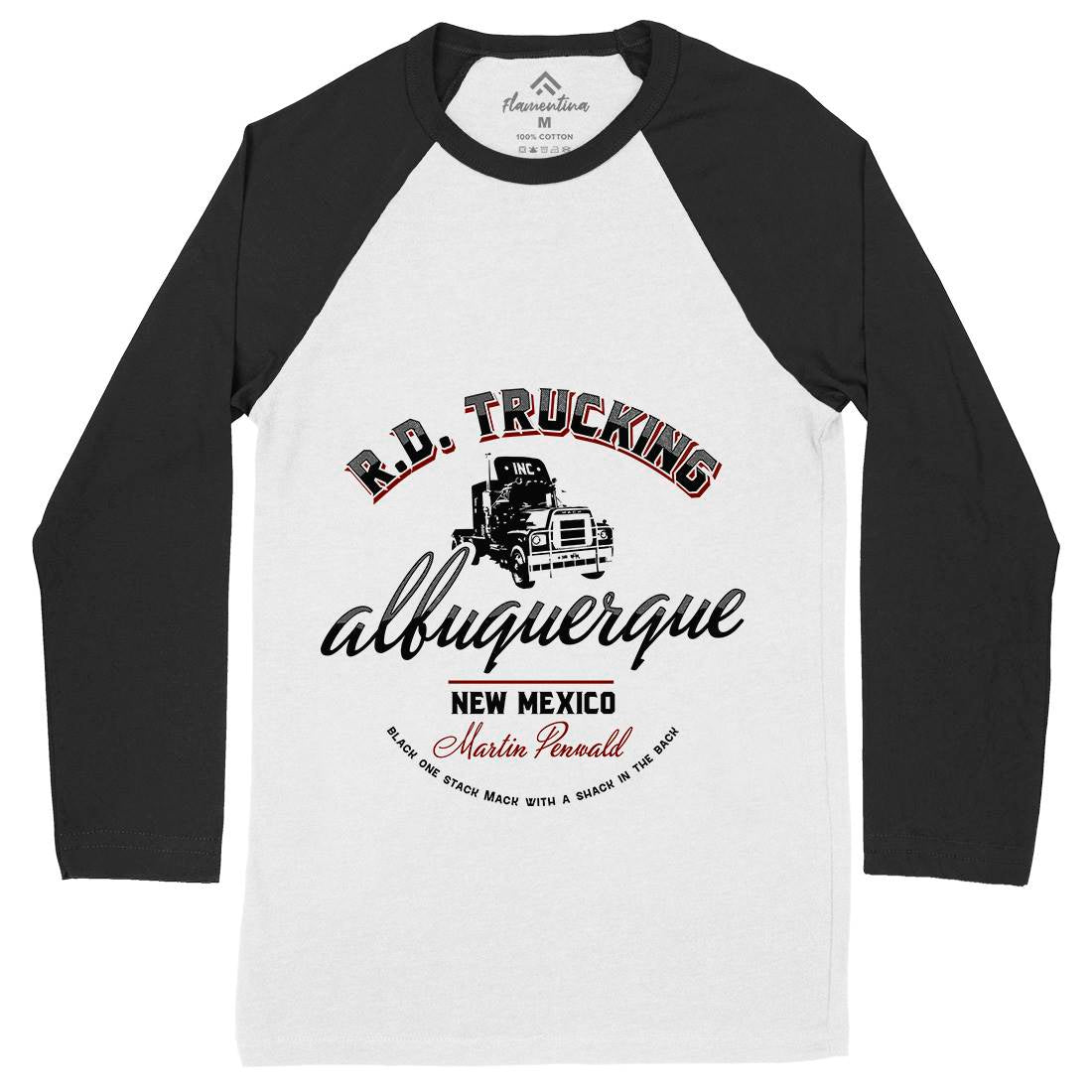 Rd Trucking Mens Long Sleeve Baseball T-Shirt Vehicles D167