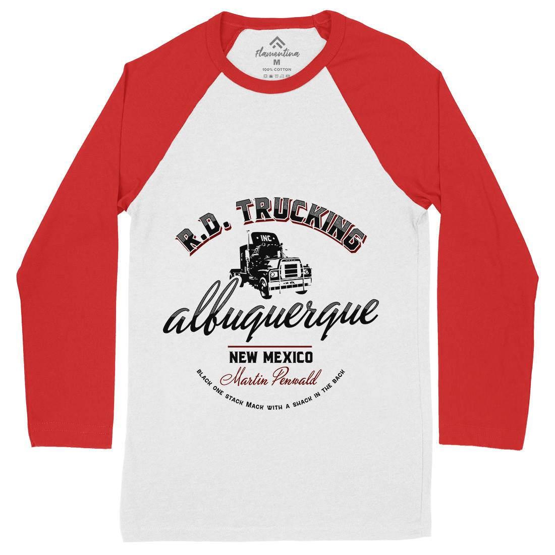 Rd Trucking Mens Long Sleeve Baseball T-Shirt Vehicles D167