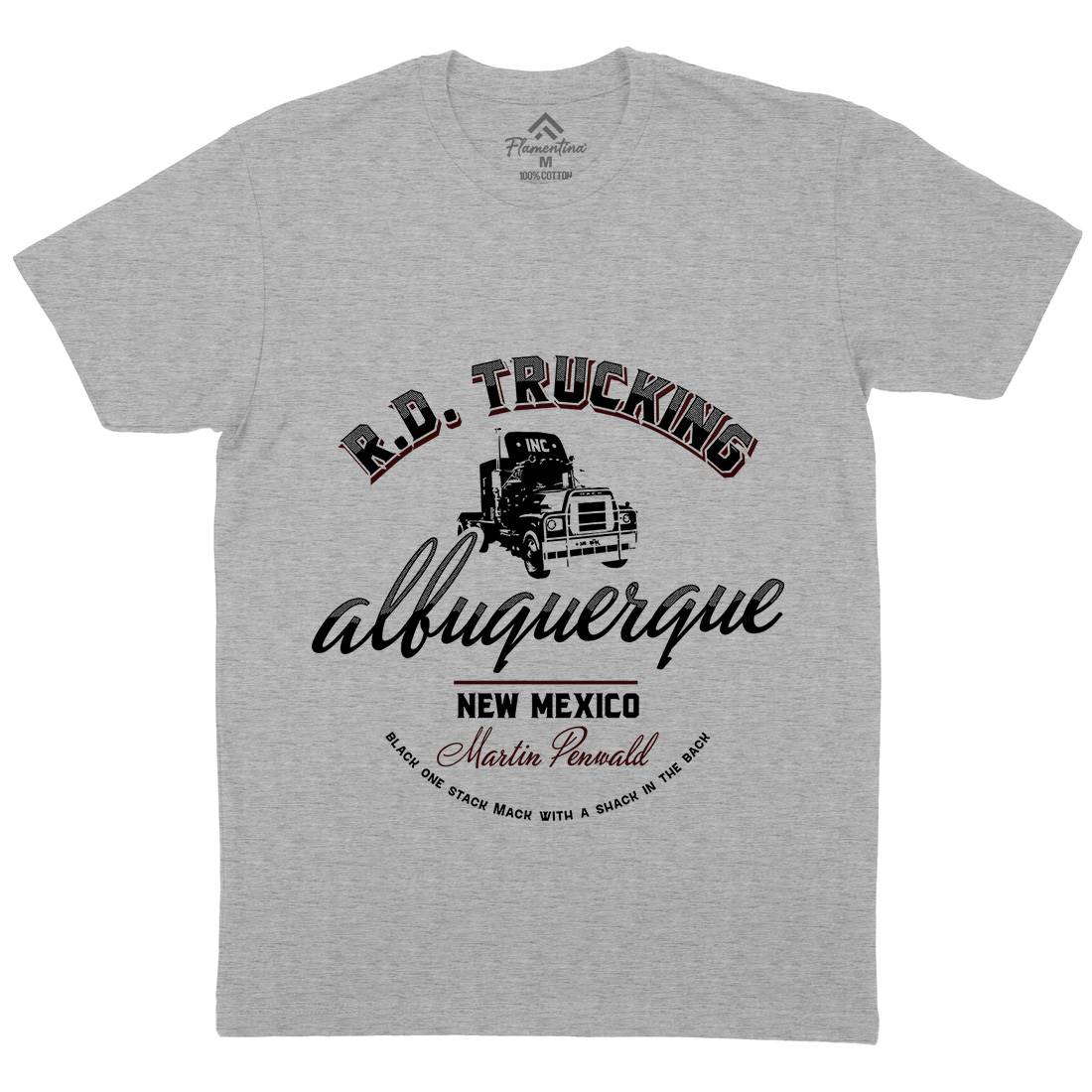 Rd Trucking Mens Organic Crew Neck T-Shirt Vehicles D167