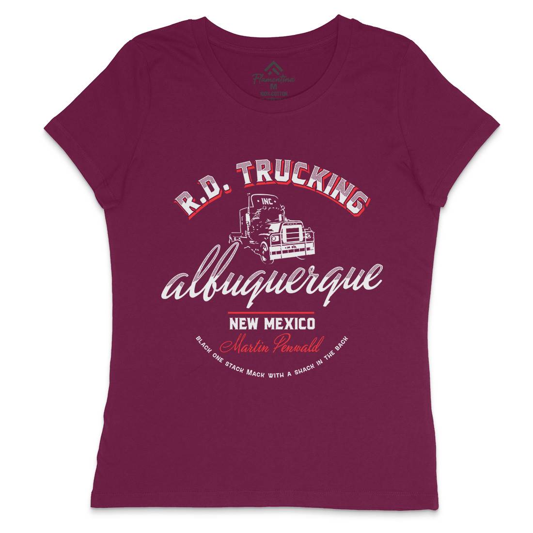 Rd Trucking Womens Crew Neck T-Shirt Vehicles D167