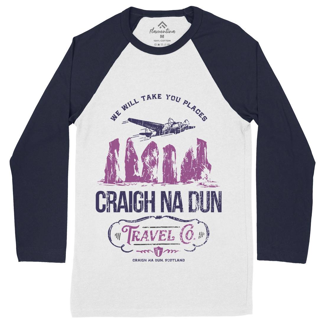 Craigh Na Dunn Mens Long Sleeve Baseball T-Shirt Space D169