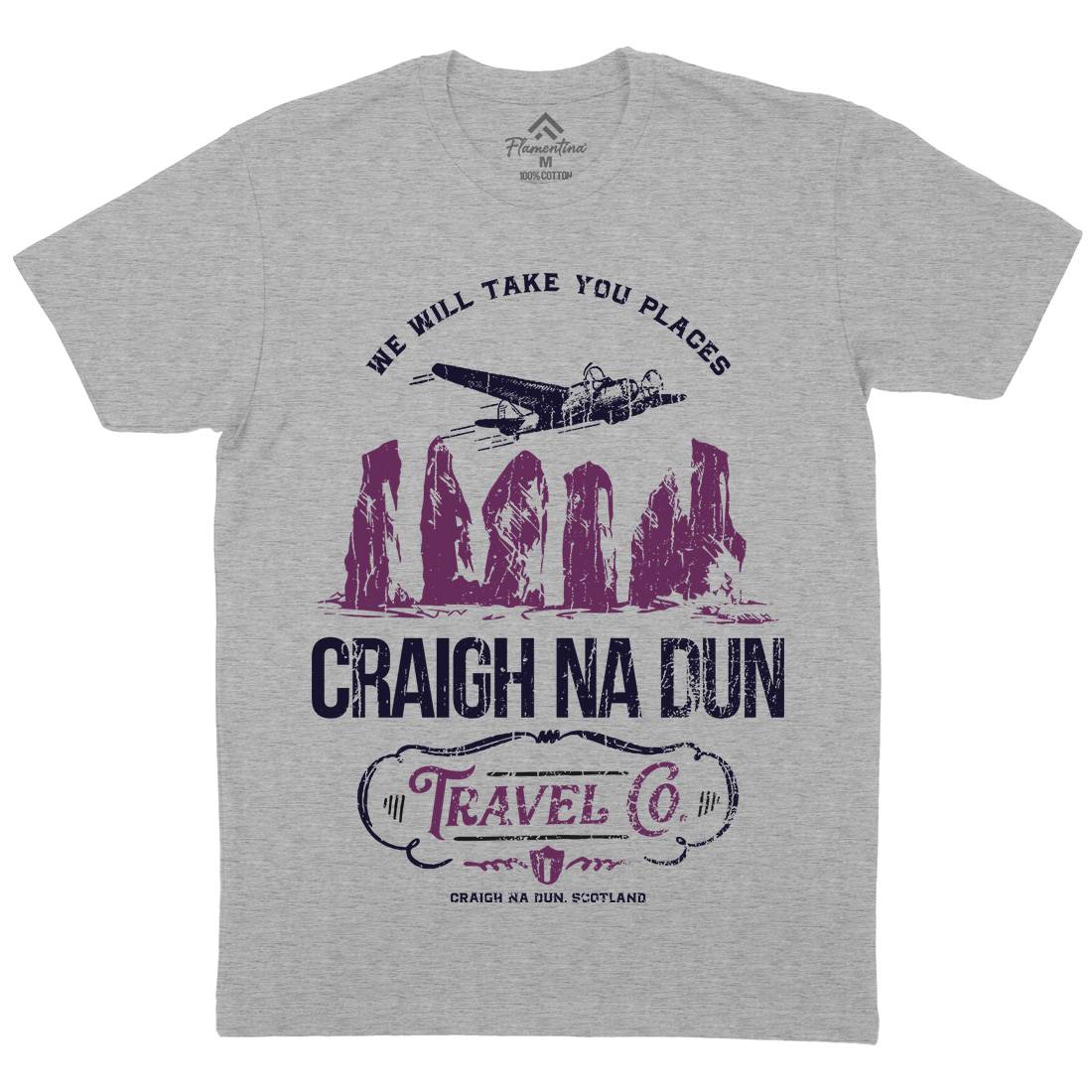 Craigh Na Dunn Mens Organic Crew Neck T-Shirt Space D169