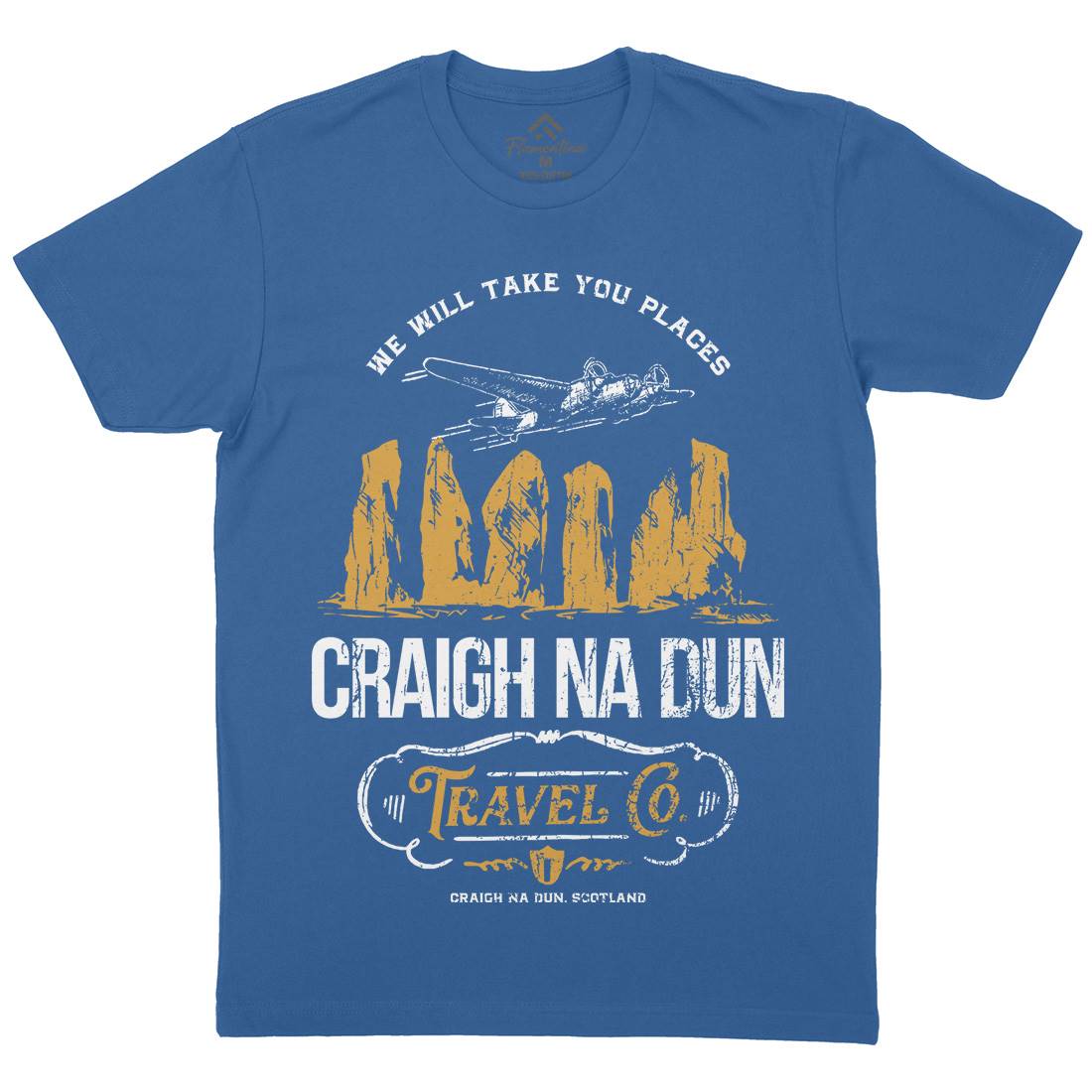Craigh Na Dunn Mens Organic Crew Neck T-Shirt Space D169