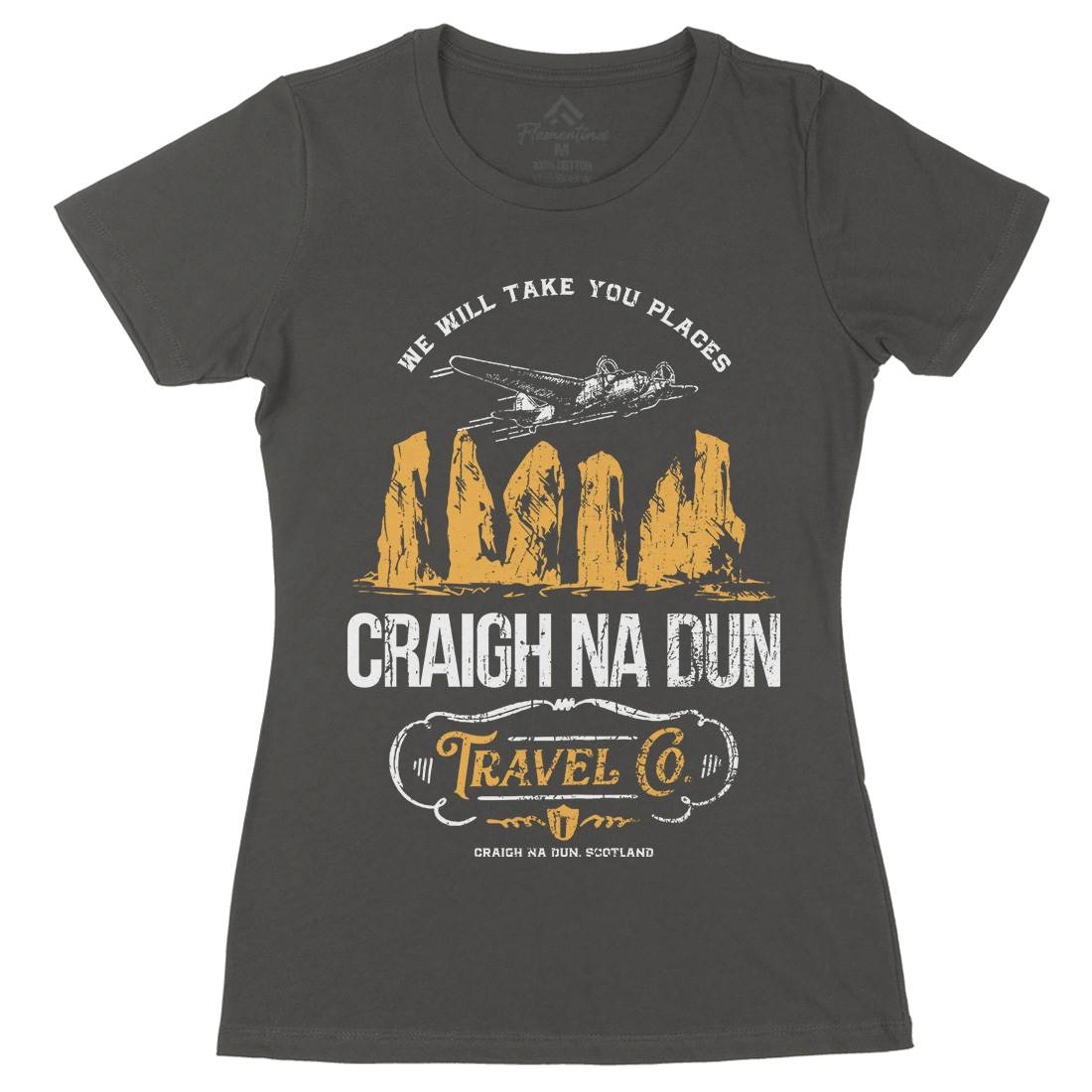 Craigh Na Dunn Womens Organic Crew Neck T-Shirt Space D169