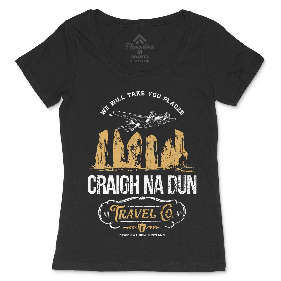 Craigh Na Dunn Womens Scoop Neck T-Shirt Space D169
